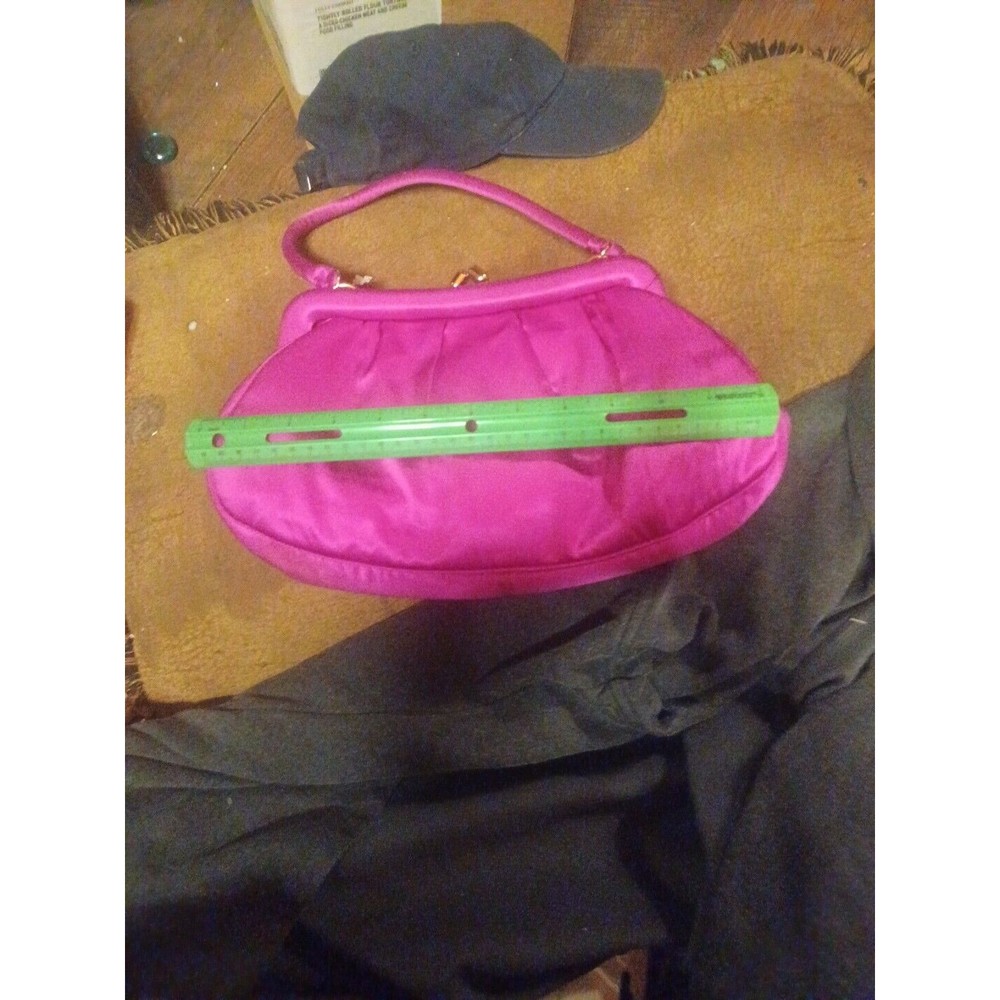 Vintage Banana Republic Hot Pink 100% SILK Handbag Purse